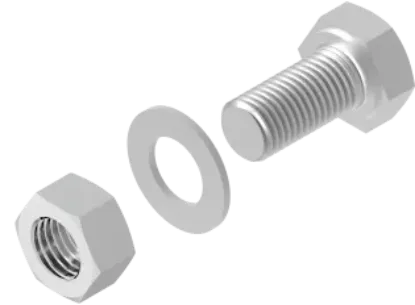 Зображення Болт + шайба + гайка (компл.)10x30 (650843)