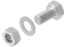 Зображення Болт + шайба + гайка (компл.)12x100 (651343)