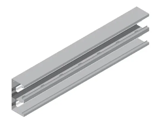 Зображення Канал настінний двосекційний (лакований) - 2 компл. KSd215H100/2 (910121)