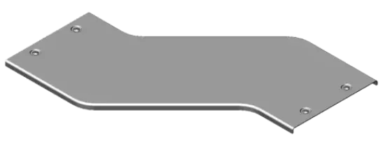 Зображення Кришка для горизонтального обхіду - ліва H200 з фіксатором PZOLZZP500H200 (334140)